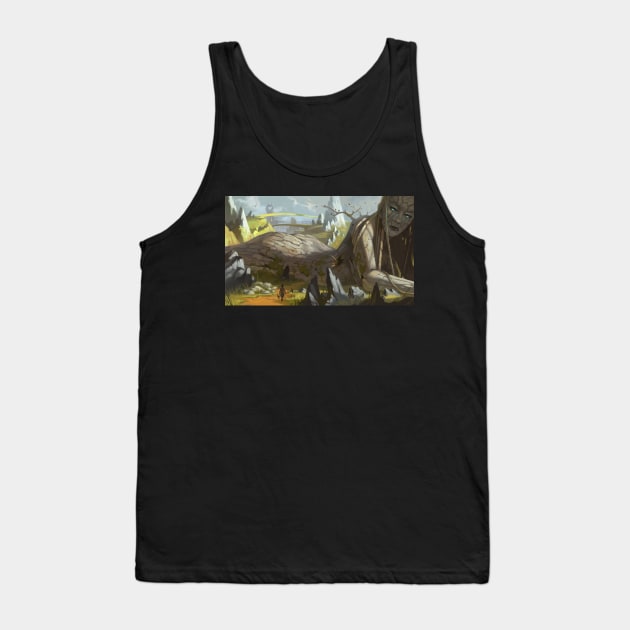 Wooden Girl Tank Top by The Artist 